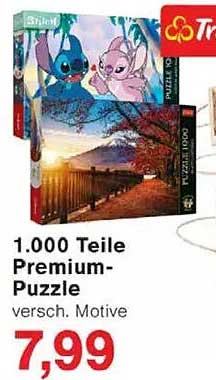 1.000 Teile Premium-Puzzle, verschiedene Motive