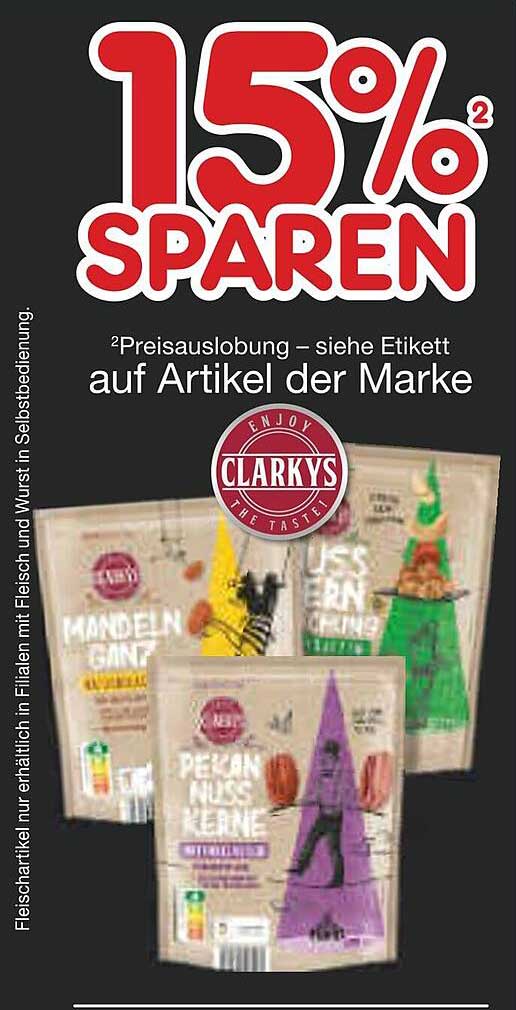 15% sparen auf ausgewählte Artikel der Marke Clarkys