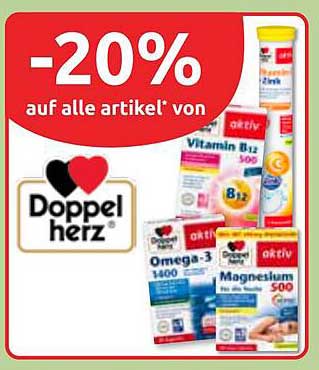-20% auf alle Artikel von Doppelherz