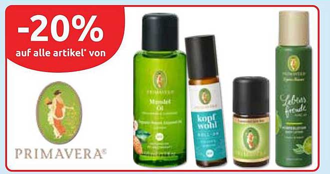 -20% auf alle Artikel von Primavera