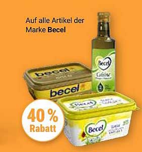 40 % Rabatt auf alle Artikel der Marke Becel