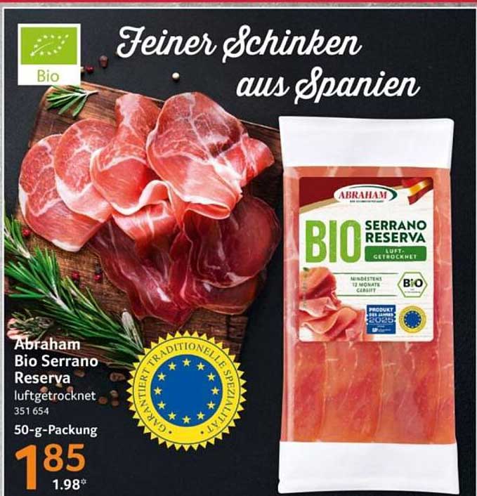 Abraham Bio Serrano Reserva luftgetrocknet 50-g-Packung