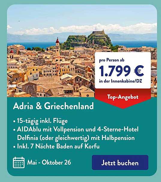 Adria & Griechenland – Traumhafte 15-tägige Kreuzfahrt