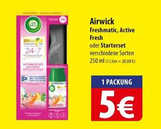 Airwick Freshmatic, Active Fresh oder Starterset verschiedene Sorten 250 ml
