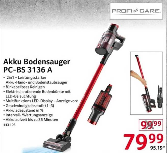 Akku Bodensauger PC-BS 3136 A