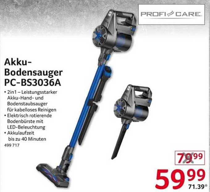Akku-Bodenstaubsauger PC-BS3036A