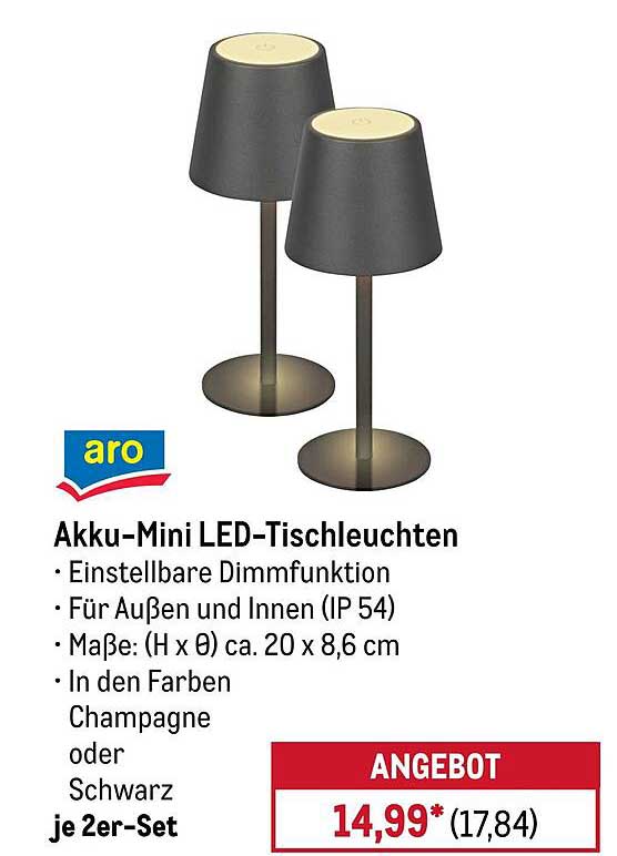 Akku-Mini LED-Tischleuchten