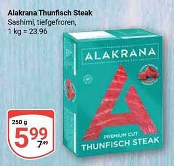 Alakrana Thunfisch Steak, 250 g (tiefgefroren)