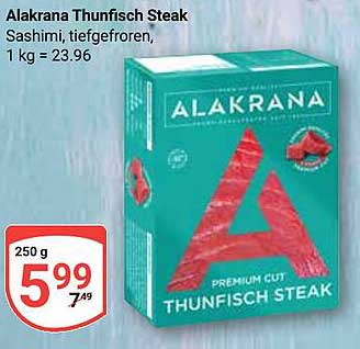 Alakrana Thunfisch Steak 250 g, tiefgefroren