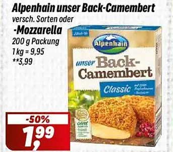 Alpenhain unser Back-Camembert – 200 g für nur 1,99 €