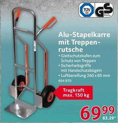 Alu-Stapelkarren mit Treppensrutsche