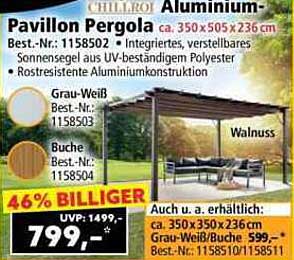 Aluminium-Pavillon Pergola