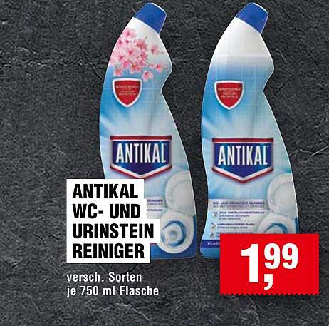 ANTIKAL WC- und Urinstein Reiniger 750 ml Flasche - verschiedene Sorten