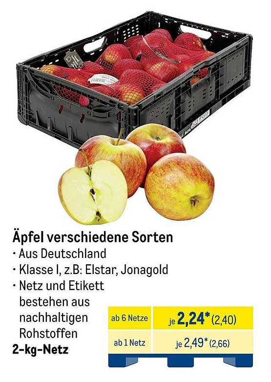 Äpfel verschiedene Sorten - 2-kg-Netz