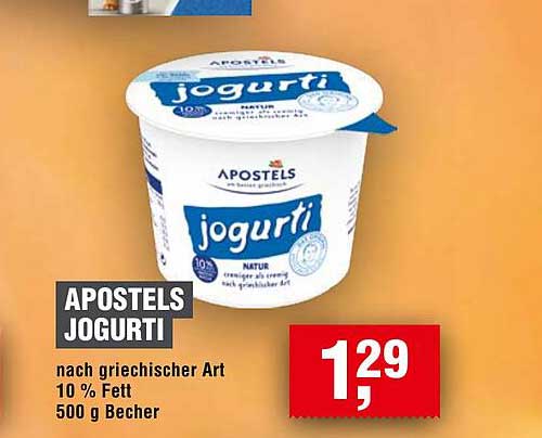 APOSTELS JOGURTI nach griechischer Art – 10% Fett, 500 g Becher