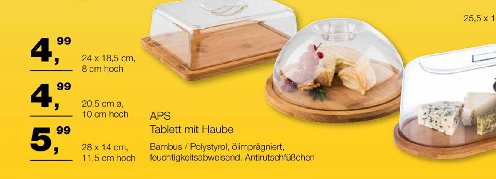 APS Tablett mit Haube