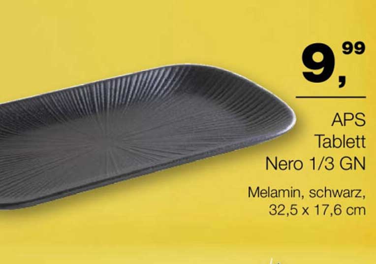 APS Tablett Nero 1/3 GN