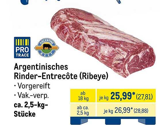 Argentinisches Rinder-Entrecôte (Ribeye)