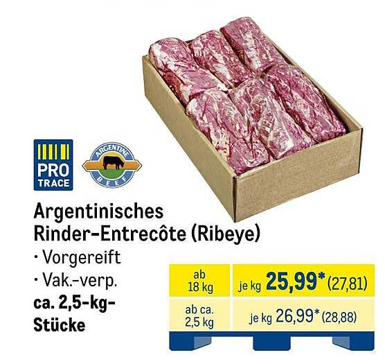 Argentinisches Rinder-Entrecôte (Ribeye)