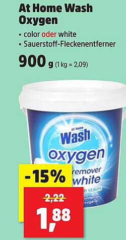 At Home Wash Oxygen Sauerstoff-Fleckenentferner 900 g
