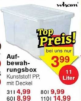 Aufbewahrungsbox 11 Liter mit Deckel