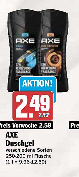 AXE Duschgel 250-200 ml Flasche - Verschiedene Sorten