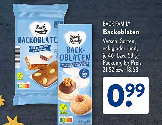 BACK FAMILY Backoblaten