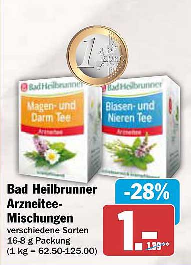 Bad Heilbrunner Arzneitee-Mischungen - Magen- und Darm Tee & Blasen- und Nieren Tee