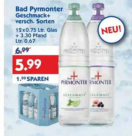 Bad Pyrmonter Geschmack + verschiedene Sorten
