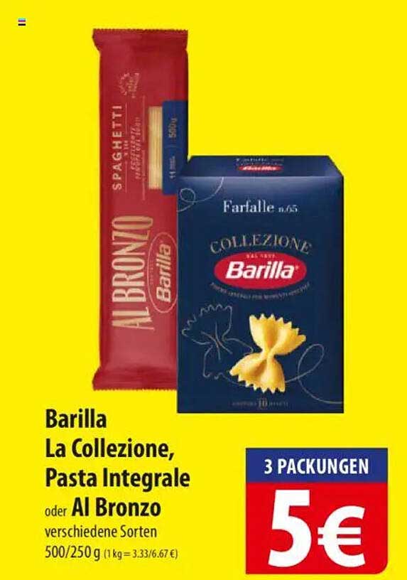 Barilla La Collezione, Pasta Integrale oder Al Bronzo 500g