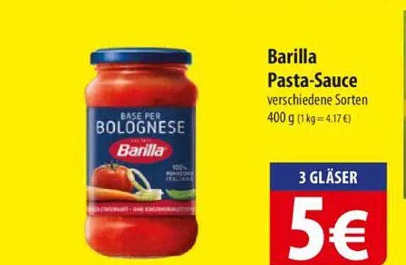 Barilla Pasta-Sauce verschiedene Sorten 400 g