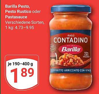 Barilla Pesto, Pesto Rustico oder Pastasauce, 1 kg