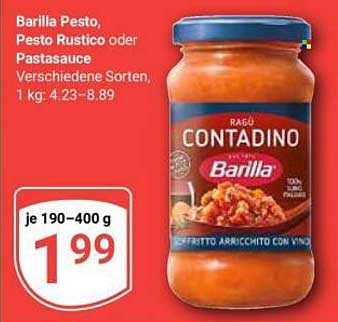 Barilla Pesto, Pesto Rustico oder Pastasauce, verschiedene Sorten, 1 kg