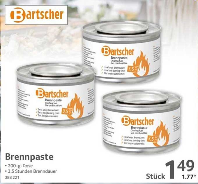 Bartscher Brennpaste 200-g-Dose