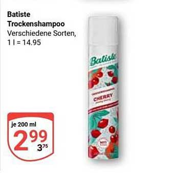 Batiste Trockenshampoo Cherry 200 ml