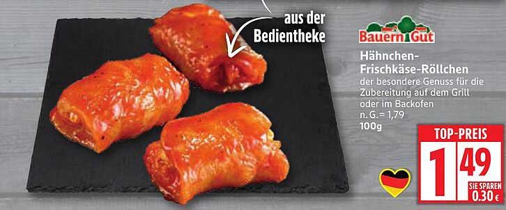 Bauern Gut Hähnchen-Frischkäse-Röllchen