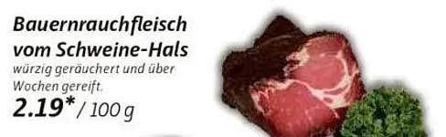 Bauernrauchfleisch vom Schweine-Hals