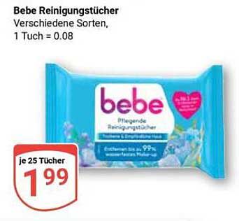 Bebe Reinigungstücher - Pflege für unterwegs