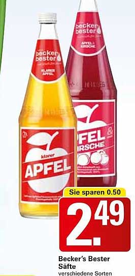 Becker's Bester Säfte - Klarer Apfel und Apfel & Birne