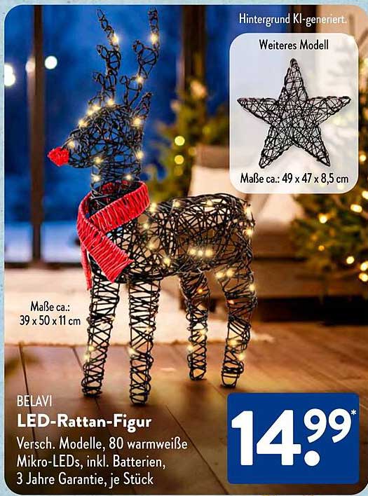 BELAVI LED-Rattan-Figur