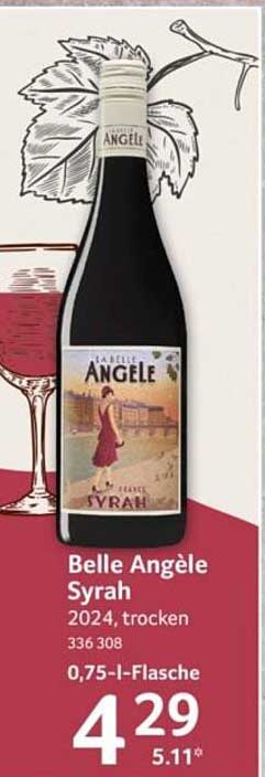 Belle Angèle Syrah 2024, trocken 0,75 l-Flasche