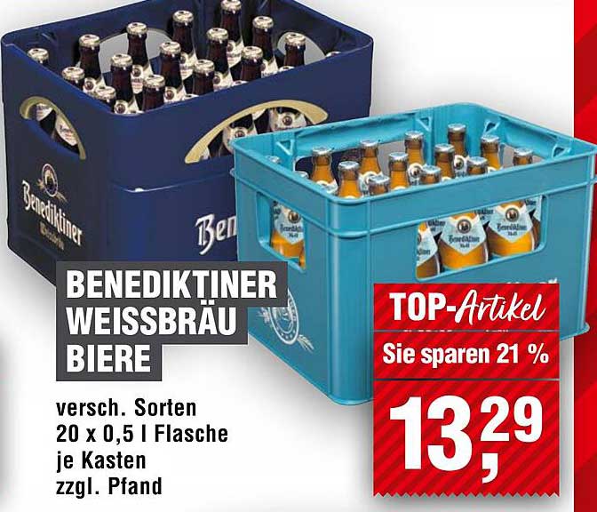 Benediktiner Weissbräu Biere - verschiedene Sorten 20 x 0,5 l Flasche je Kasten zzgl. Pfand