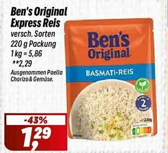 Ben's Original Express Reis - Verschiedene Sorten 220 g