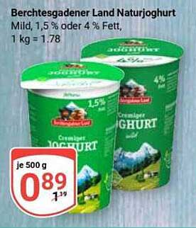 Berchtesgadener Land Naturjoghurt, mild, 1,5 % oder 4 % Fett
