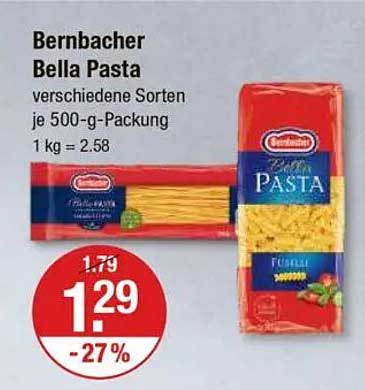 Bernbacher Bella Pasta verschiedene Sorten je 500-g-Packung