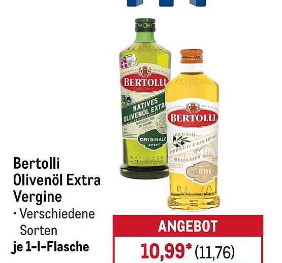 Bertolli Olivenöl Extra Vergine – Verschiedene Sorten je 1-l-Flasche