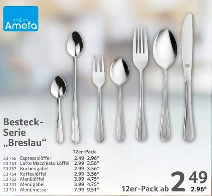 Besteck-Serie „Breslau“ von Amefa – 12er-Pack ab 2,49 €