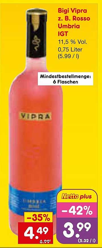 Bigi Vipra z. B. Rosso Umbria IGT - 0,75 Liter