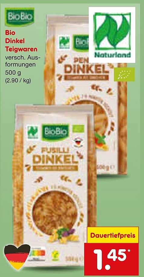 Bio Dinkel Teigwaren - verschiedene Ausführungen 500 g