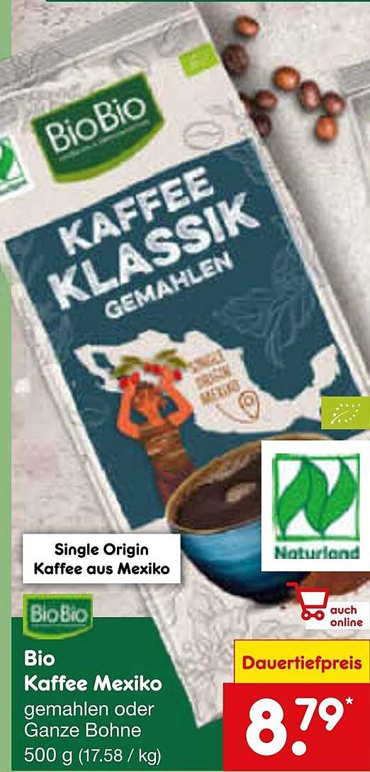 Bio Kaffee Mexiko gemahlen oder Ganze Bohne 500 g